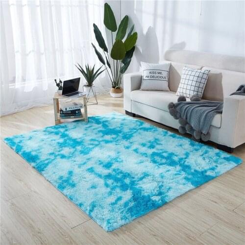Home Decor Living Room Carpets Tie-dye Plush Shaggy Bedroom Floor Area Rug Kids Play Mat Doormat Kitchen Balcony Rug and Carpet