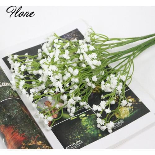 Flone Wedding Artificial Gypsophila Baby Breath Fake Silk Babysbreath Flowers Plant Simulation Flower Home Party Decor Products