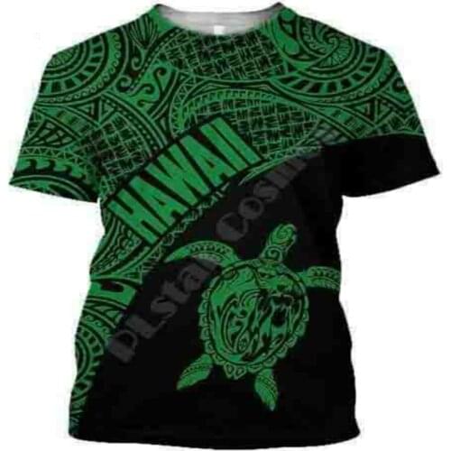 Mens Womens 3D Printed T-shirt Polynesian Tribe Hawaiian Streetwear Harajuku Summer 2021 Polyester Material