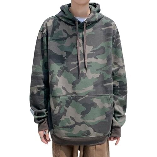 Oversized Hoodies Camouflage Sweatshirt Men Hip Hop Cotton Tracksuit Sweat Hoodies Male Camo Hoody Military Hoodie 2020
