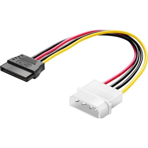 10pcs IDE 4P Male To SATA 15P Female Cable 10cm 4P Male To SATA 15P Female