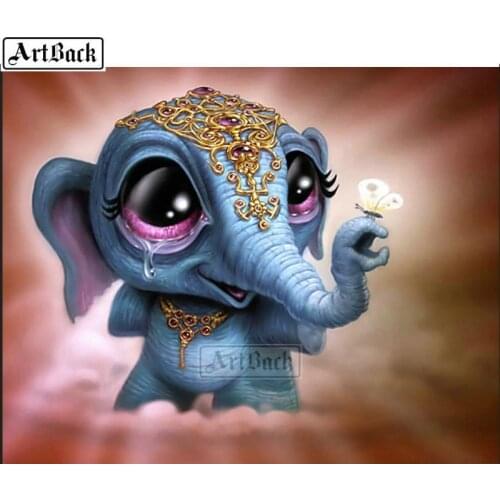 Elephant picture diy 5d diamond painting animal full square drill crystal mosaic home decoration crafts painting
