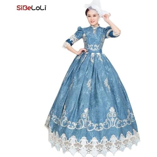 18th Century Victorian Masquerade Princess Dress Reenactment Theater Medieval Ball Gown Costume