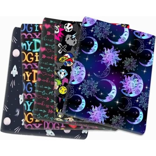 Patchwork Rocket Polyester Cotton Fabric for Tissue Sewing Quilting Fabrics Needlework Material DIY Handmade,c14078