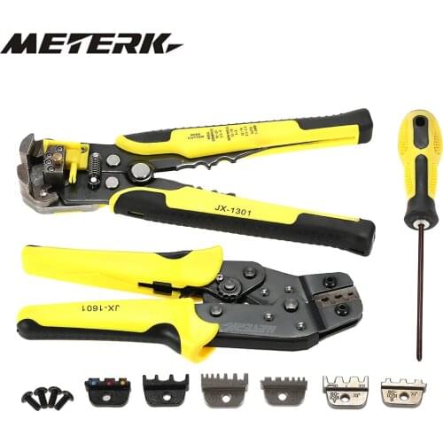 Meterk Multi-function Wire Pliers 4 In 1 Wire Stripper Emgineering Ratchet Terminal Wire Crimper Cable Cutter Pliers Hand Tools
