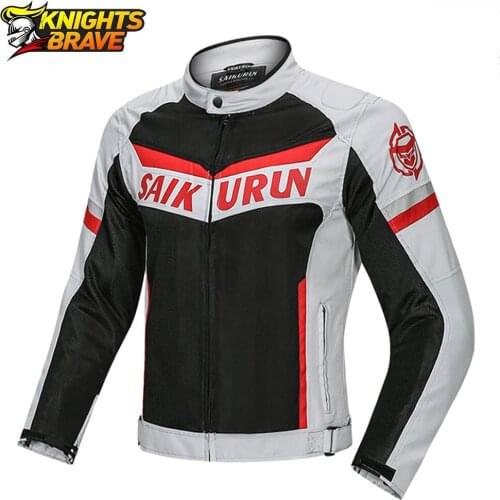 Motorcycle Jacket Summer Breathable Mesh Moto Jacket Men Motocross Off-Road Jacket Wear-resistant CE+EVA Motobiker Racing Jacket