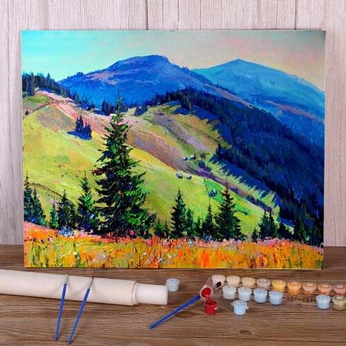 Landscape Summer DIY Painting By Numbers Complete Kit Acrylic Paints 40*50 Boards By Numbers Loft Picture Adults Art