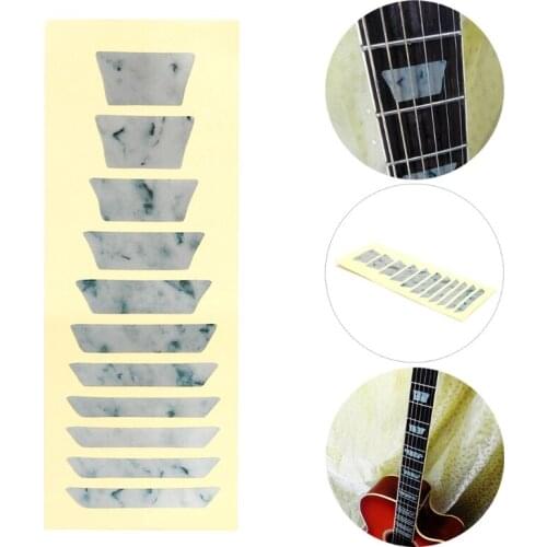 New Thin Trapezoid Fretboard Decals Inlay Sticker For Electric Acoustic Guitar Bass