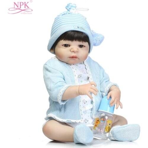 NPKCOLLECTION Hot Sale Reborn Baby Doll Boy Victoria Silicon Reborn Babies Full Body Bebes Reborn Doll Juguetes Christmas Gift