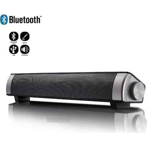 10W home TV speaker wireless bluetooth with remote control bar portable music player stereo bass system usable TF card player