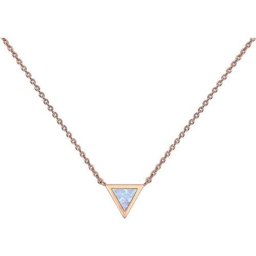 Gold Plated Triangle Created Opal Necklace Opal Necklaces for Women