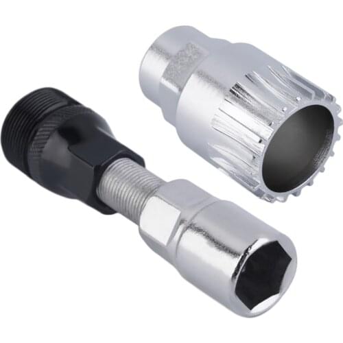 TOP Practical Bicycle Bike Cycling Crank Wheel Extractor Bottom Bracket Removal Tool Set Crankset Pedal Remover Silver