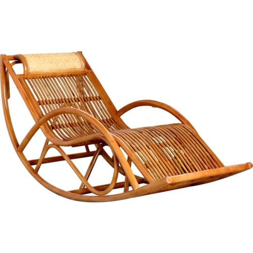 YL Rattan Rocking Chair Home Leisure Rocking Chair Balcony Recliner Rattan Lazy