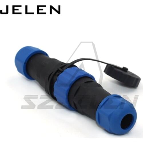 SD20 IP68 waterproof connector 6 pin Docking industrial power cable connector, Current Rating 10A
