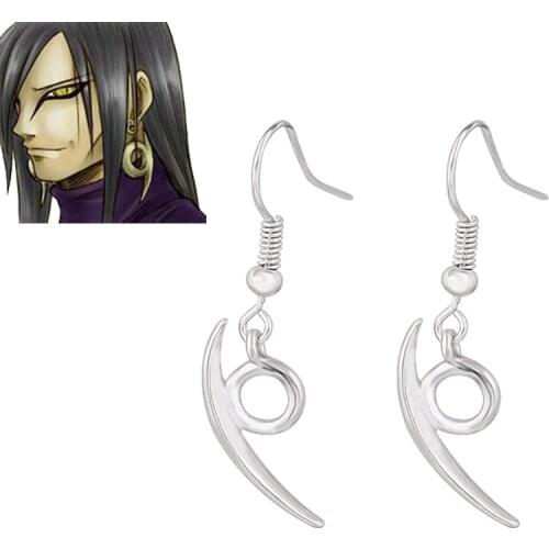 Cartoon Figure Theme Earrings Japanese Anime Orochimaru Shape Pendant Ear Drop Enamel Eardrop Accessory New Arrival