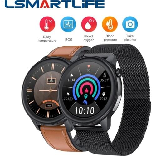 E80 Body Temperature Measurement Smart Watch Men Women PPG+ECG IP68 Waterproof Respiration Rate Fitness Tracker SmartWatch