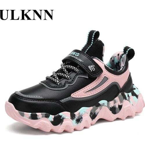 Girls' Sports Shoes Autumn Leather Waterproof Sneakers Childrens Leisure Travel Shoes Big Kids Winter Plus Velvet Cotton Shoes