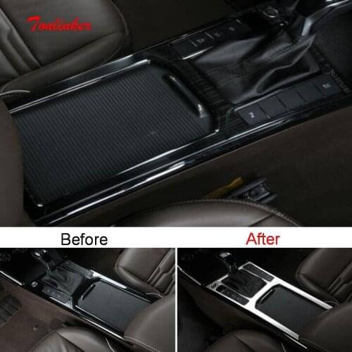 Tonlinker Interior Gear position Cover Stickers for Volkswagen Passat B9 2019 Car Styling 1 PCS Stainless steel Cover stickers