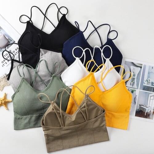 Womens Tube Top Bralette Seamless Underwear Crop Top Sports Wireless Bra Female Sleeveless Lingerie Tank Streetwear
