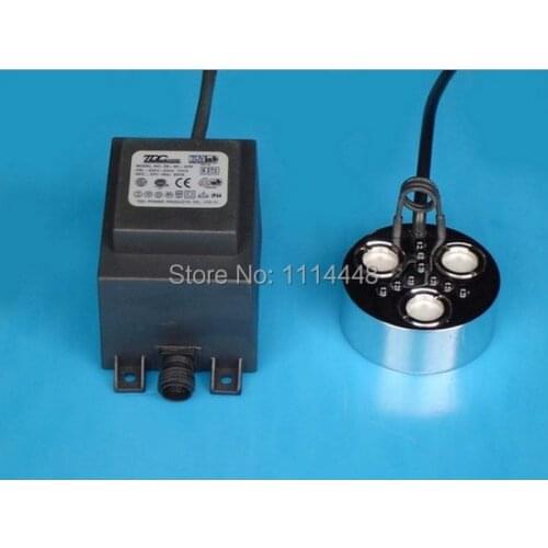 Brand new Ultrasonic mist maker fogger 3 head humidifier + transformer 900ml/h with color light