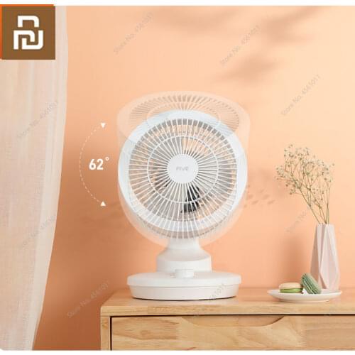 Xiaomi FIVE Air Circulation Electric Fan 3D Circulation 120 Shaking Head Natural Wind 3 Gear Adjustable Desktop Fan for Bedroom