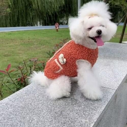 Winter Dog Vest Coat Cute Cartoon Pet Outfits Small Dog Clothes Coat Jacket Cat Yorkie maltese Pomeranian Schnauzer Clothing