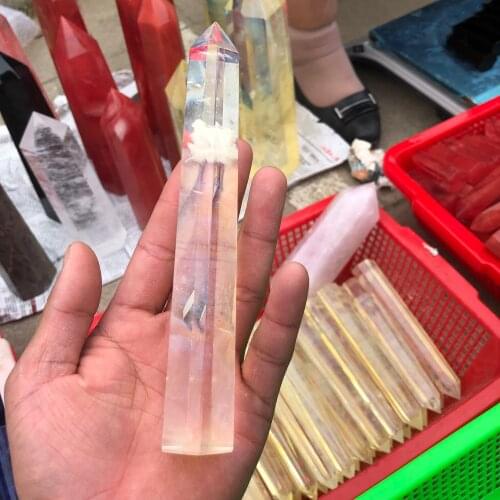 1pcs The natural rare yellow quartz crystal completes the wand point and restores your houses collection of mineral specimens