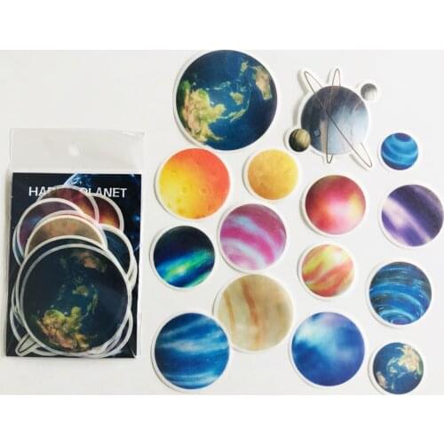1 Pack Space Culture Starry Planets DIY Decorative Sticker Album Notebook Decoration