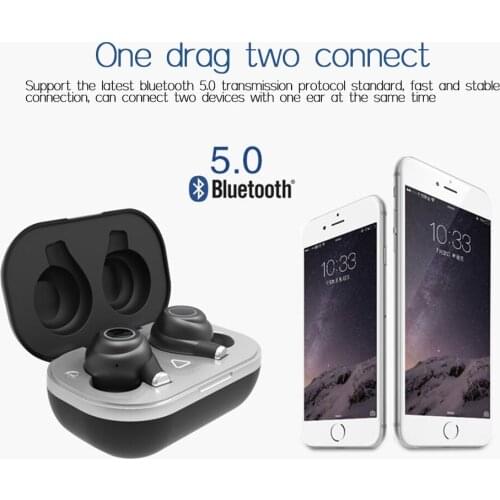 100pcs bulk order KPHRTEK TWS S6 Binaural Bluetooth 5.0 Earphone Glowing IPX7 Waterproof Wireless Earbuds Noise Cancelling