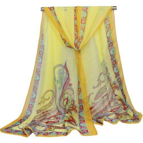 2020 NEW Cashew nuts Breathable chiffon scarf silk square hijab cool shawl ladies foulard femme Scarves hair bufanda mujer