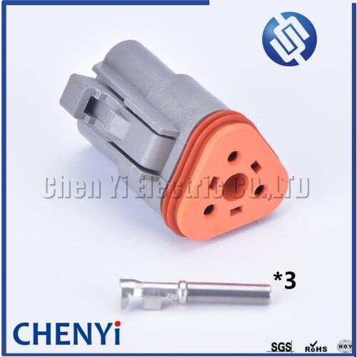 5 Sets Deutsch DT 3pin connector DT06-3S Female Auto Waterproof Connector Automotive Sealed Plug