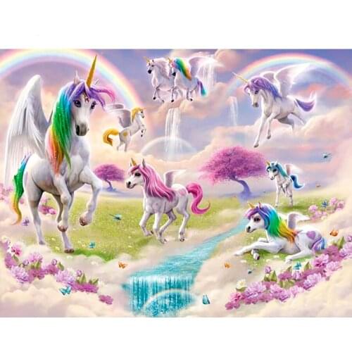 Full Square/Round drill diamond Painting Unicorn heaven 5D DIY diamond embroidery Rhinestones mosaic Decoration