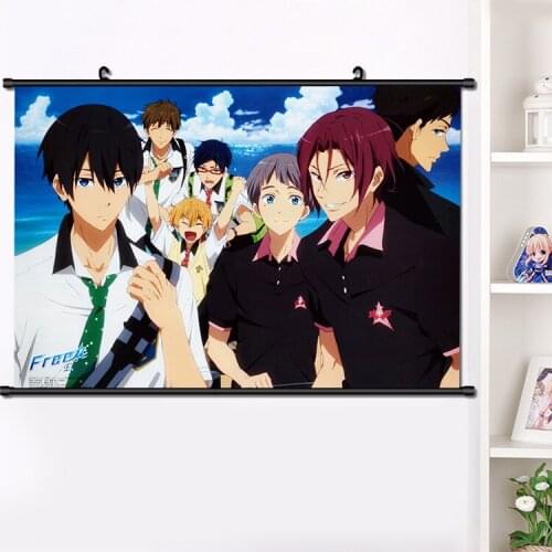 Anime free! Nanase Haruka Tachibana Makoto Cosplay Wall Scroll Poster Manga Wall Hanging Poster Fashion Home Decoration 40*60cm