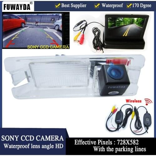 FUWAYDA Waterproof Car Rearview Parking Camera With 4.3 Inch TFT LCD Monitor For Nissan March Renault Logan Sandero HD