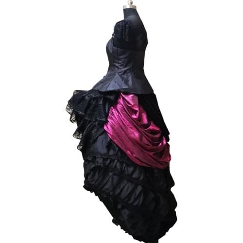 2020 New blacl victorian Halloween Cosplay dress Colonial Georgian Renaissance Gothic Historical dress D-574