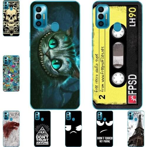 For Tecno Spark 7 7 Pro 7P 7T 2021 Phone Cases Soft TPU Mobile Cover Cute Fashion Cartoon Painted Shell Bag