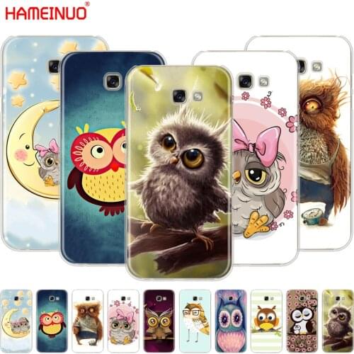 HAMEINUO Animal Cute Cartoon Owl Diy Colorful cell phone case cover for Samsung Galaxy A3 A310 A5 A510 A7 A8 A9 2016 2017 2018