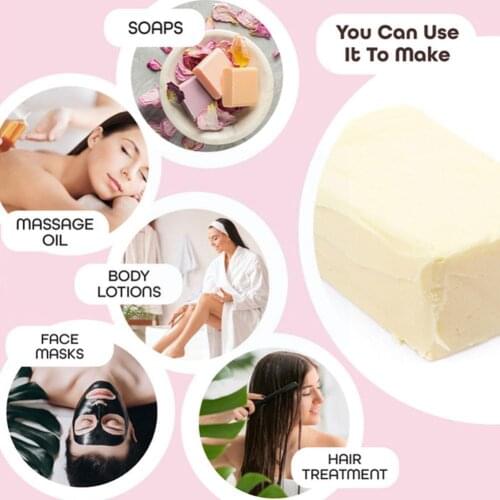 Pure Shea Butter Material Of Lip Balm Skin Cream Handmade Beauty Natural Soap Skincare Products 100g Diy D9U6