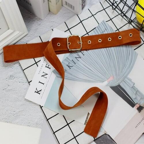 Velvet Long Womens Belt Square Buckle Gown Dress Decorative Waist Retro Belts Women Green Black Yellow Beige 130cm Girdle