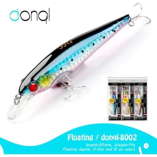DONQL 3PCS/Set Minnow Fishing Lure 110mm 14g Aritificial Wobblers Hard Baits 3D Eyes Floating Crank Bait SwimBaits Tackle Pesca