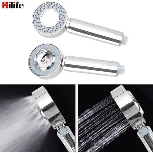 High Pressure Double-sided Shower Handheld Home Improvement Head Round Booster Bath Shower Water Saving