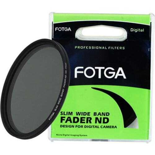FOTGA Slim fader ND 77mm filter adjustable variable neutral density ND2 to ND400 for DALR camera DVD DC