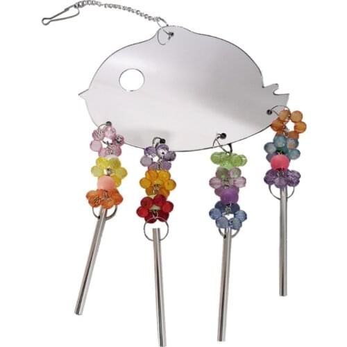 Chicken Toys for Hens Birds Swing Hanging Mirror Toys with Aeolian Bells for Roosters Parrots Suspending Pecking Toy
