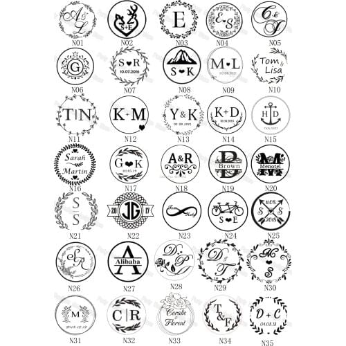 Custom Wax Seal Stamp Kit With 35 Design And Initials | Diy Wedding Kit | Envelope Seal | Wedding Stationery