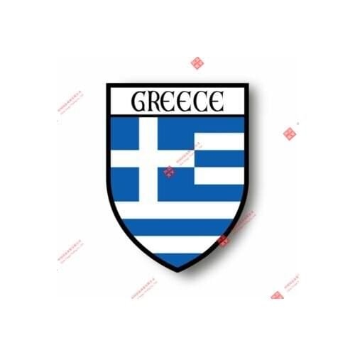 Personality Stickers Decal Souvenir Vinyl Car Shield City Flag World Crest Greece Car Window Body Decorative Stickers Accessorie