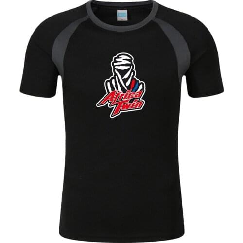 Summer Mens Africa Twin Crf 1000 L Crf1000 Custom Fashion Round Neck Motorcycle Harajuku Slim Fit Casual Tops T-shirts