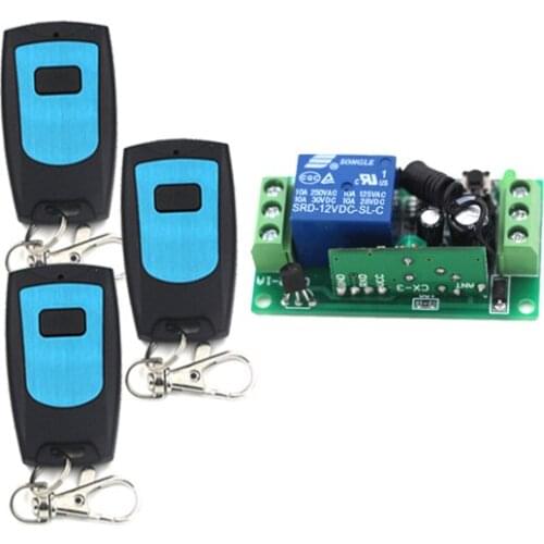 Momentary/Toggle Wireless Switch RF Wireless Remote Control Switch 3 Controller 1 Switch Mini Relay Waterproof