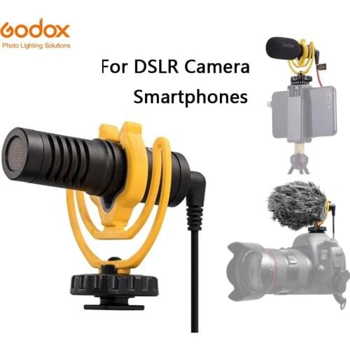 Godox VD-Mic Shotgun Video Microphone Universal Recording Microphone Mic for DSLR Camera iPhone Android Smartphones Mac Tablet