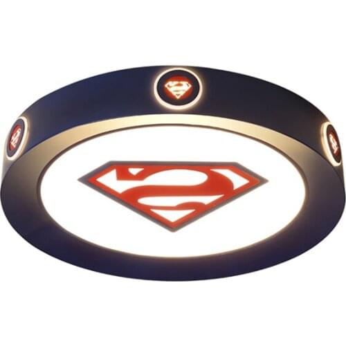 Cartoon Round Ceiling Lights Childrens Room Lamp Nordic Bedroom Modern Captain America Boy Girl Room Led Ceiling Lamps Fixtures