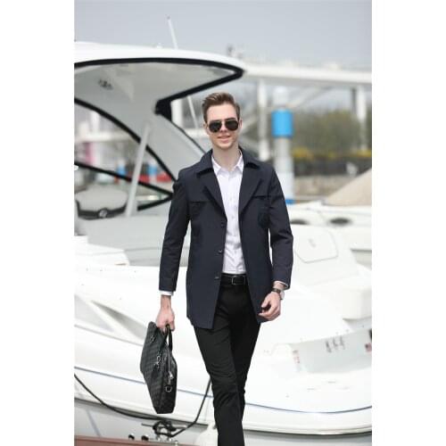 Spring Autumn Mens New Business Long Jacket 2021 Casual Windbreaker Jacket Men Trench Coat Men Fashion Overcoat